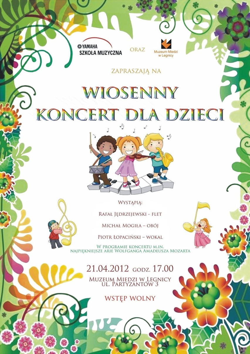 Wiosenny koncert dla dzieci w Legnicy. Na scenie pojawią...