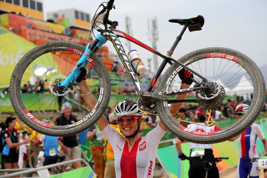 Maja Włoszczowska po olimpijskim wyścigu w Rio de Janeiro.