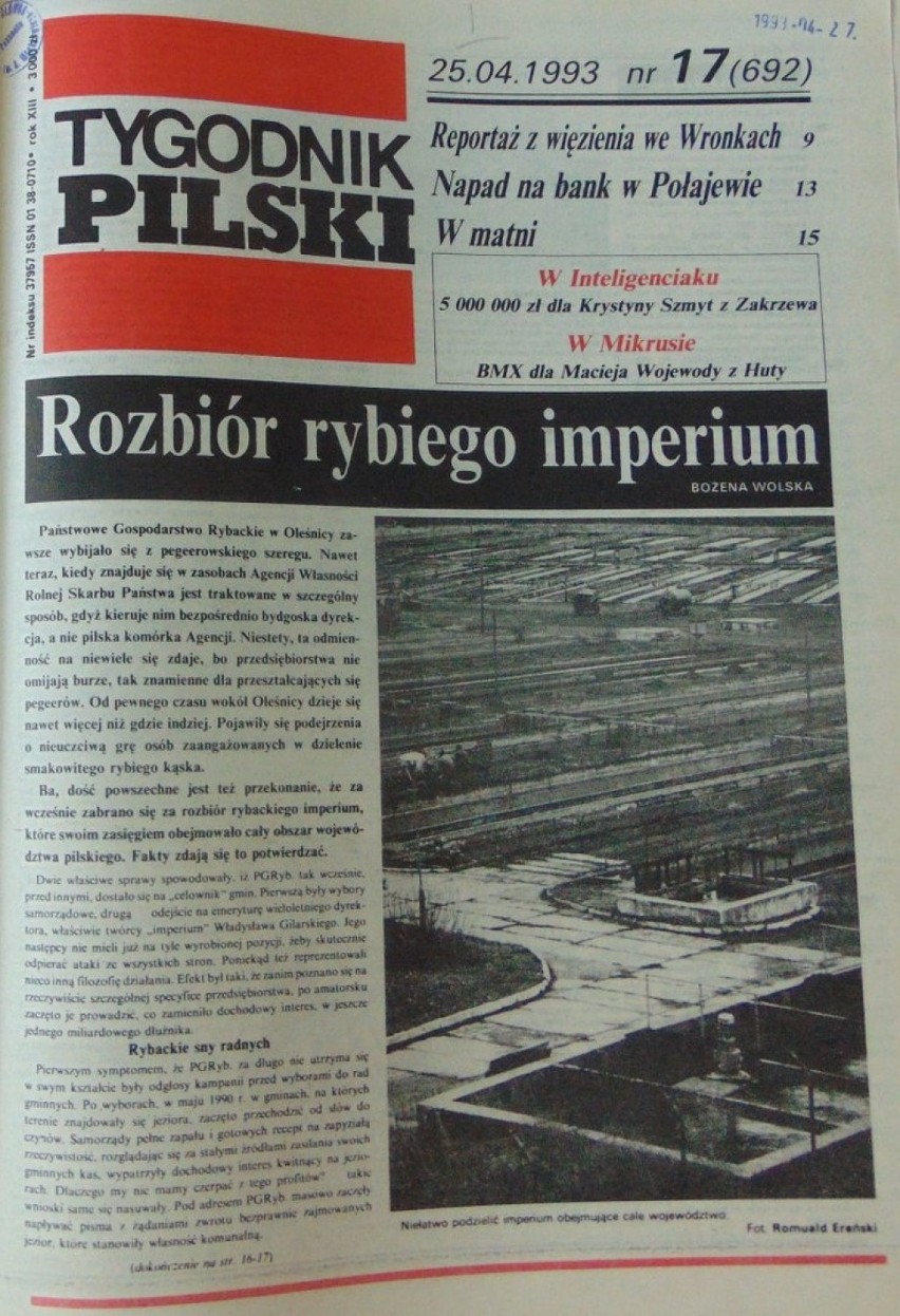 Tragedie na drogach, matura w zawieszeniu i ostatnia ziemia odzyskana. Tygodnik Pilski, 1993 rok