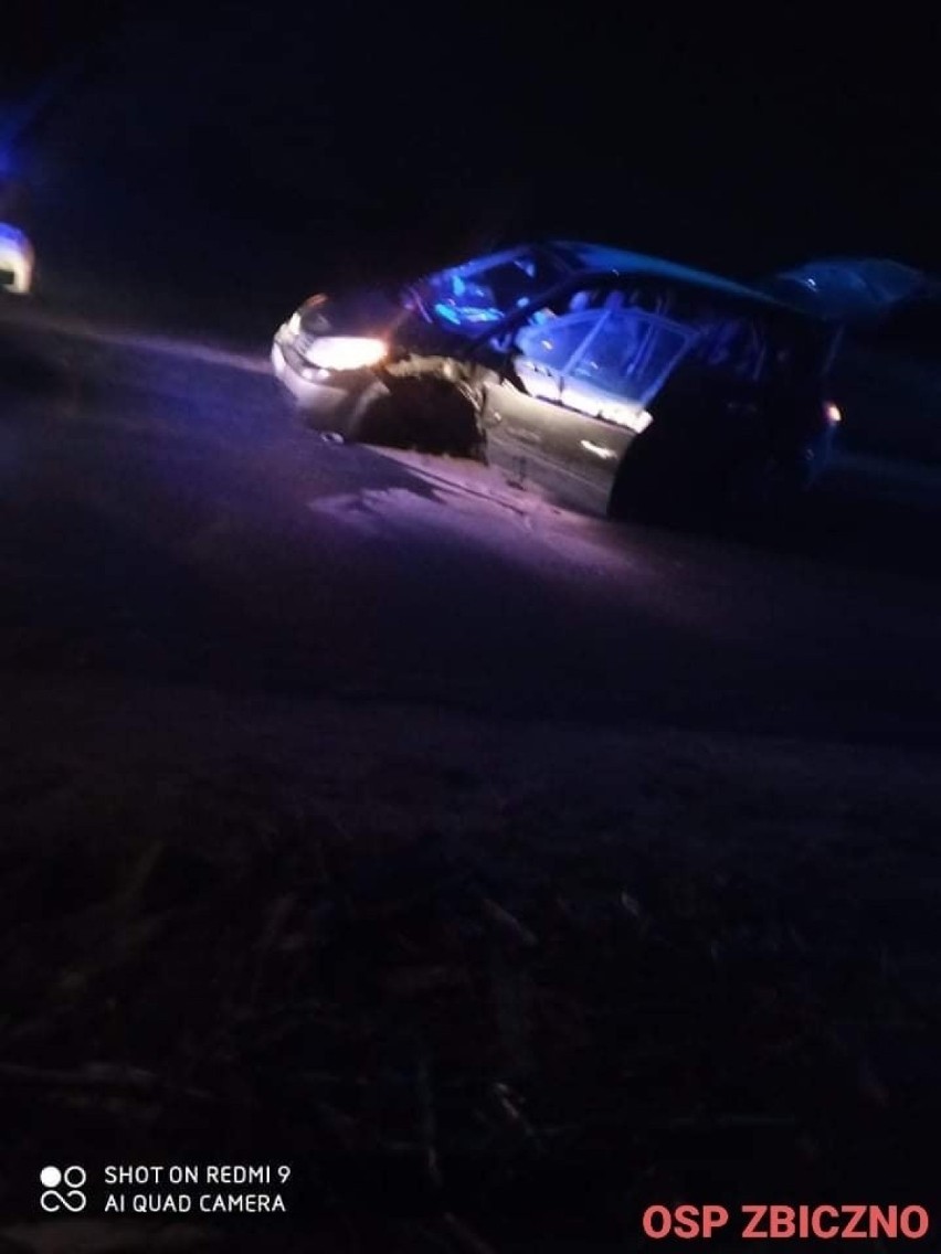 W nocy z 12 lutego na 13 lutego doszło do wypadku w Zbicznie
