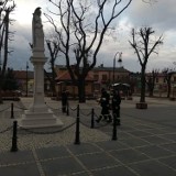 Pomnik świętego Floriana na włoszczowskim Rynku skończył 200 lat. Strażacy pamiętali [ZDJĘCIA]