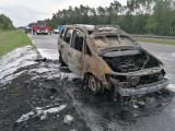 Pożary samochodów. Auta paliły się na autostradzie A4 i przy ul. Ligonia w Opolu [ZDJĘCIA]