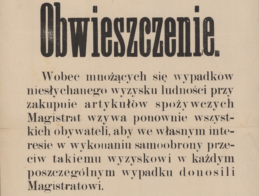 Zbiór dawnych afiszy, które były rozprowadzane w Przemyślu,...