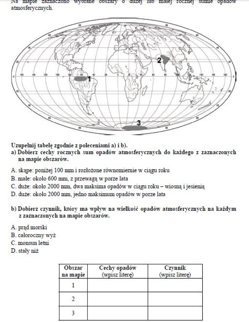 GEOGRAFIA MATURA 2013 ODPOWIEDZI ARKUSZE - maj 2013