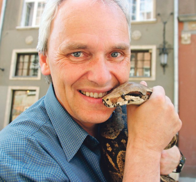 Michał Targowski, dyrektor zoo w Oliwie węży się nie boi