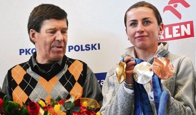 Trener Aleksander Wierietielny i Justyna Kowalczyk - znów ruszają po zwycięstwa