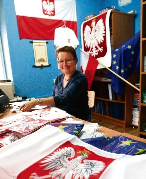 W sklepie Małgorzaty Brulewskiej flag nie brakuje