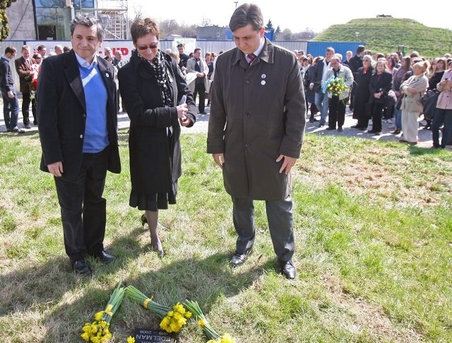 Aleksander Edelman, Agnieszka Nowak - wiceprezydent Łodzi, Tomasz Kacprzak - przewodniczący łódzkiej Rady Miejskiej.