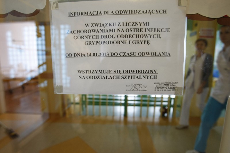 W szpitalu w Oławie z powodu grypy odwołano odwiedziny u...