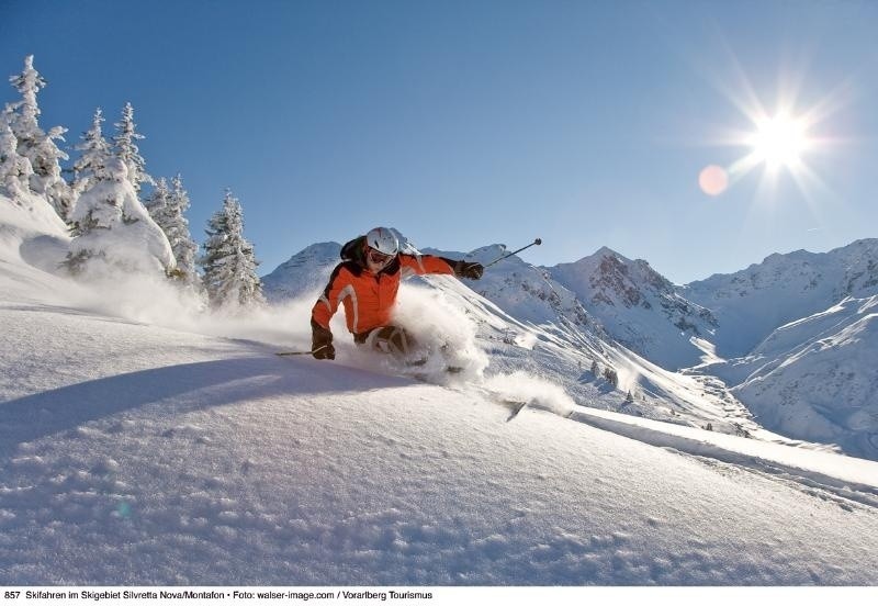 Zjazd w ośrodku narciarskim Silvretta Nova/Montafon. Fot....