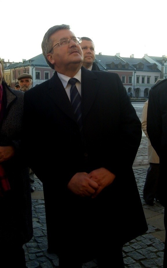 Prezydent Bronisław Komorowski wraz z małżonką w Zamościu