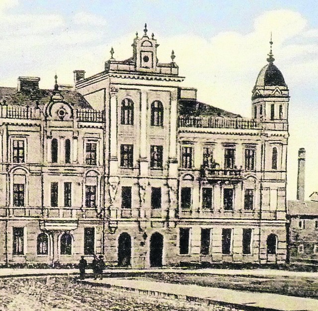 Budynek Starostwa będzińskiego na początku XX wieku
