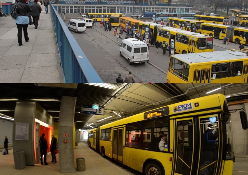 Porównanie starego i nowego dworca autobusowego