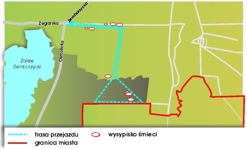 Ścieżka rowerowa nad zalewem Zemborzyckim to śmietnisko