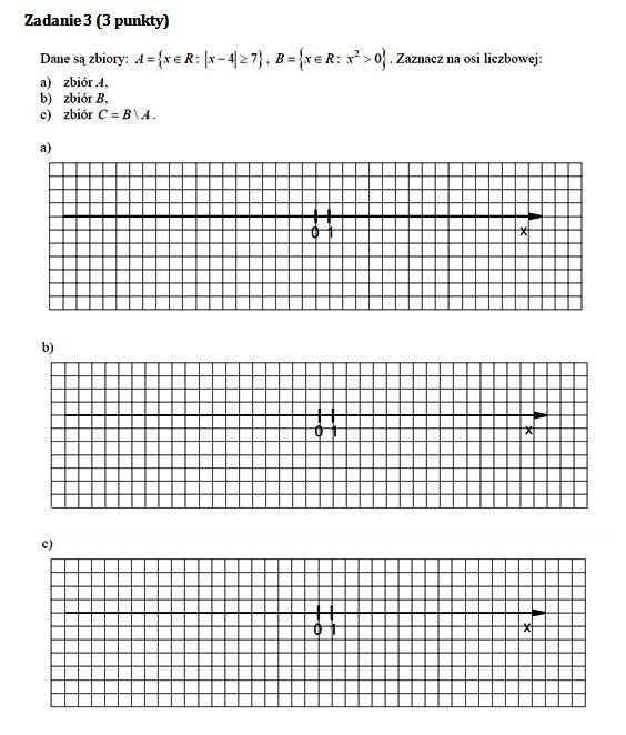 MATURA 2012: Test z matematyki nr 3