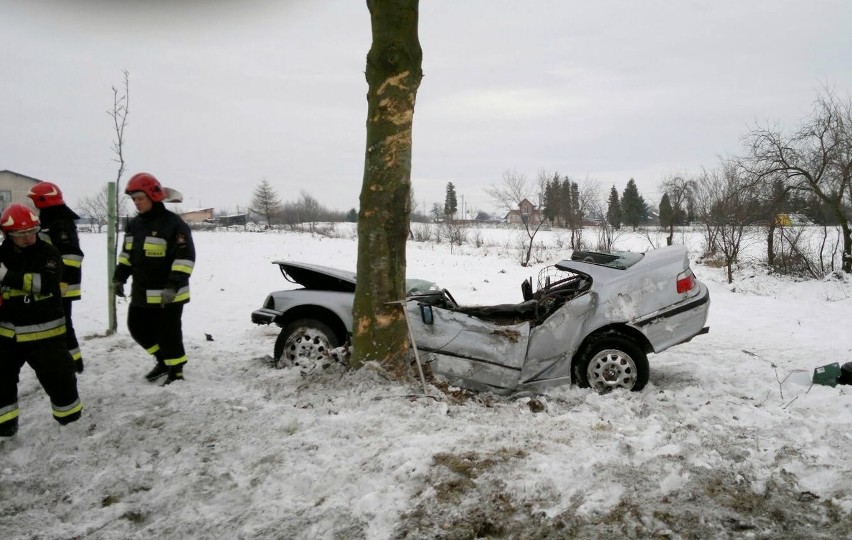 Zawada, powiat zamojski: BMW uderzyło w drzewo