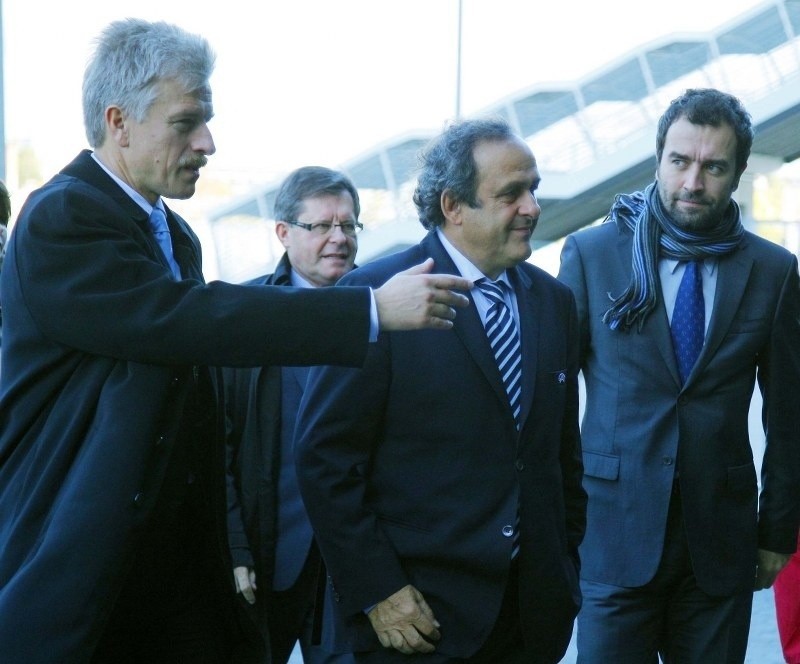 Michel Platini w Poznaniu.