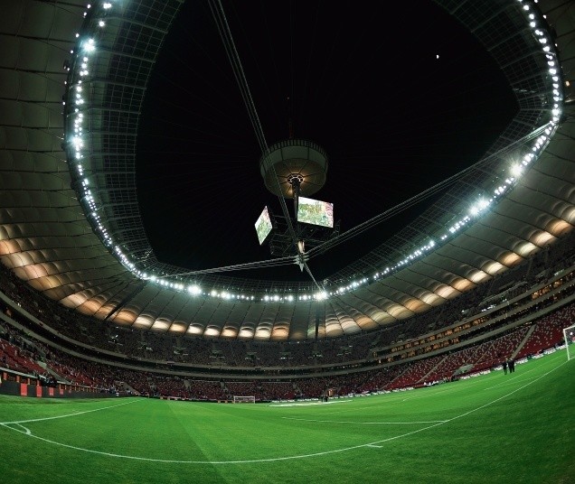 Stadion Narodowy w Warszawie. Pojemność wynosi 55 920...