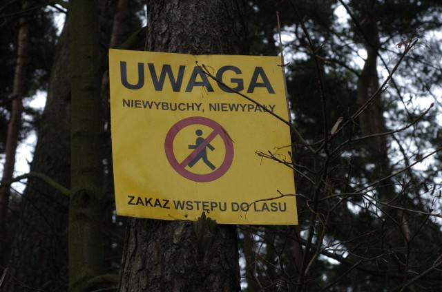 Na skraju lesu od wielu lat stoją tablice ostrzegające o niebezpieczeństwie