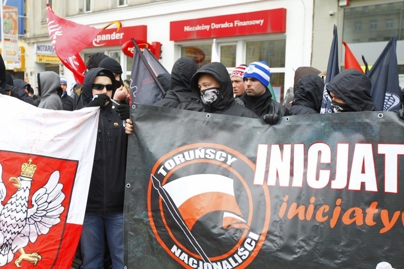 Demonstracja narodowców w Poznaniu.