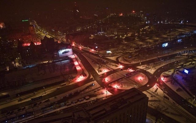 Tak wyglądało Rondo Kaponiera przed rokiem podczas "racowiska" Wiary Lecha