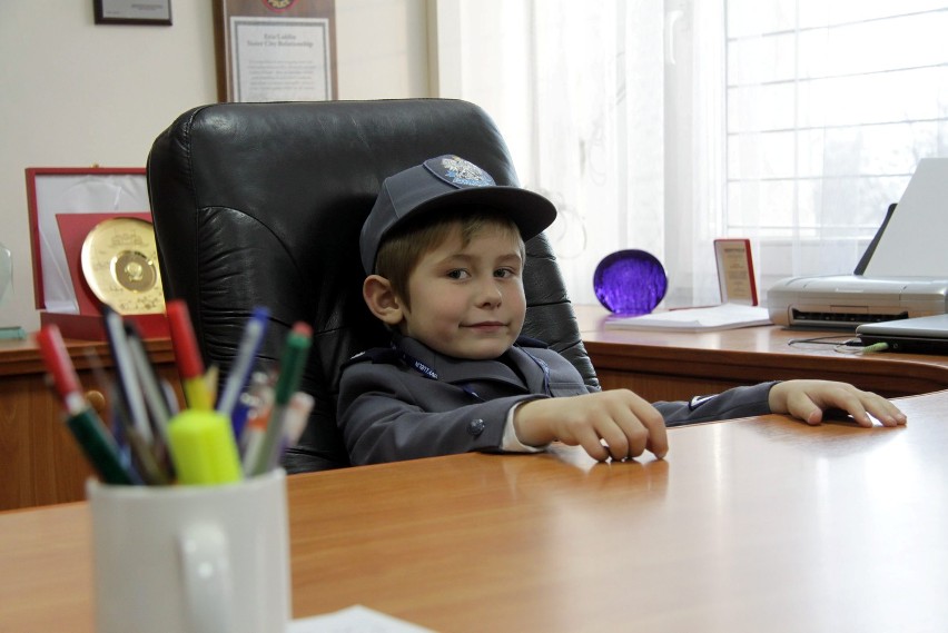 Lubelscy policjanci spełnili marzenie 6-letniego Kubusia