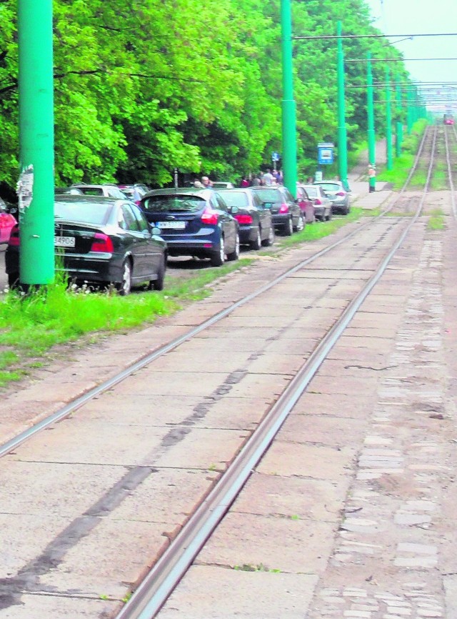 Tak wygląda pobocze Chorzowskiej w weekendy