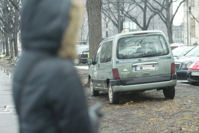 Straż miejska orzekła, że parkowanie na trawniku nie jest łamaniem prawa