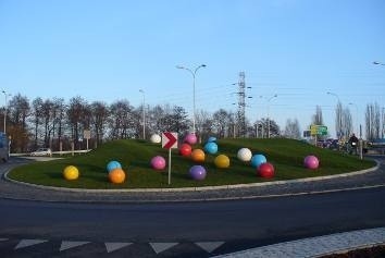 Najsłynniejsze rondo w Rybniku - z kulkami