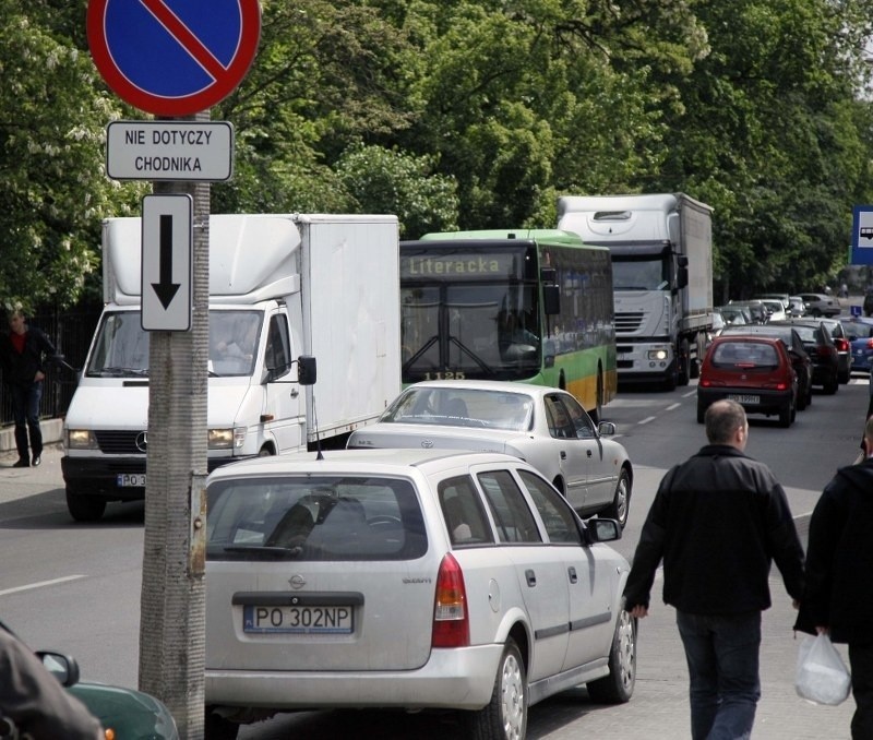 Poznań: Jeżyce i Grunwald zakorkowane