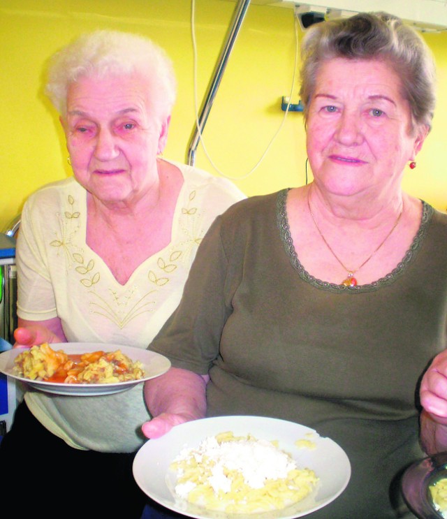 Maria Sawicka i Janina Jamrozik chwalą sobie szpitalne jedzenie, bo nie lubią warzyw