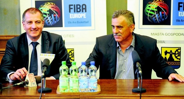 Prezydent Wrocławia Rafał Dutkiewicz i szef PZKosz Roman Ludwiczuk nie mają wątpliwości, że Eurobasket będzie sukcesem