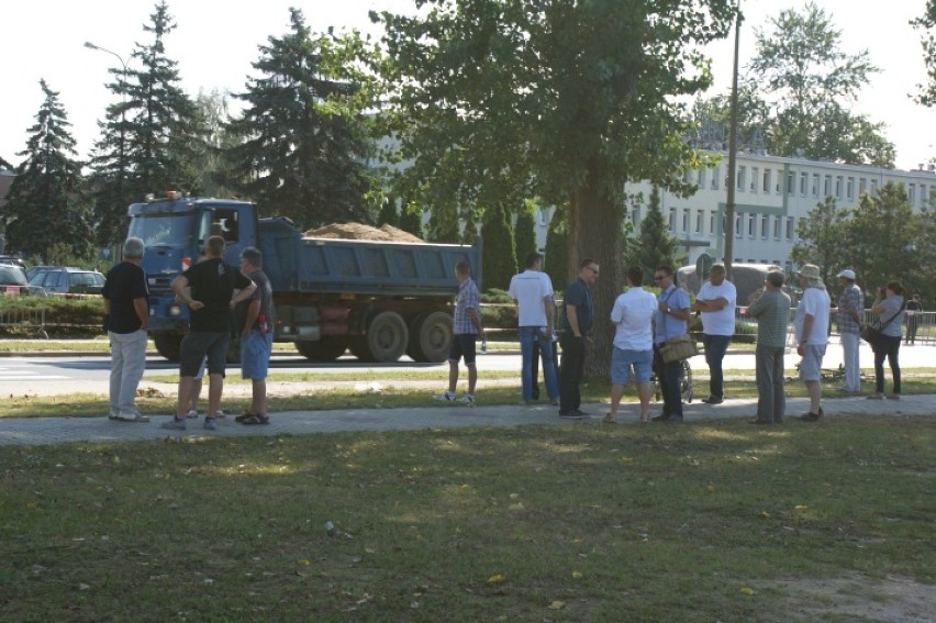 Protest przed konińską kopalnią