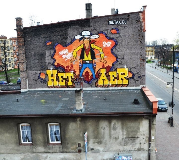 Świętochłowice: Kolejny mural w mieście! Szeryf pilnuje porządku na ul. Katowickiej