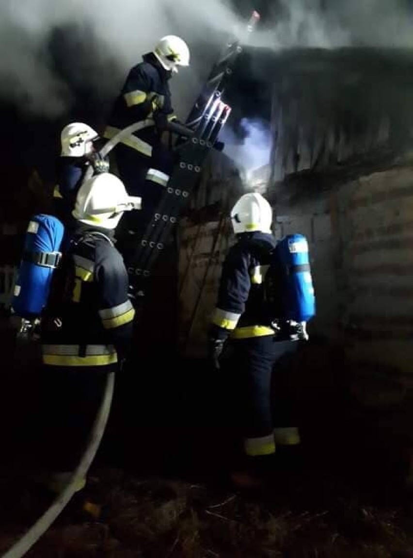 Pożar domku jednorodzinnego przy ul Łódzkiej w Skierniewicach