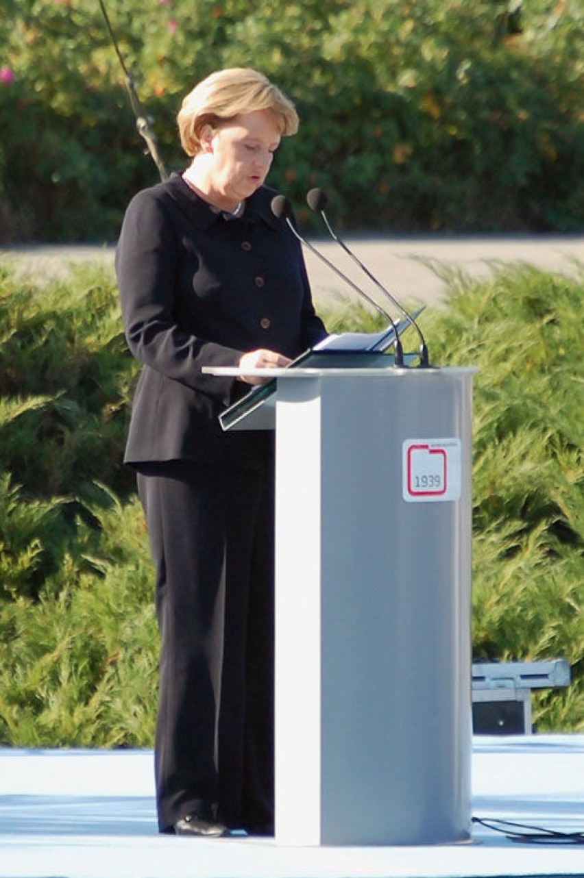 Przemówienie kanclerz Niemiec Angeli Merkel. Fot. Artur...