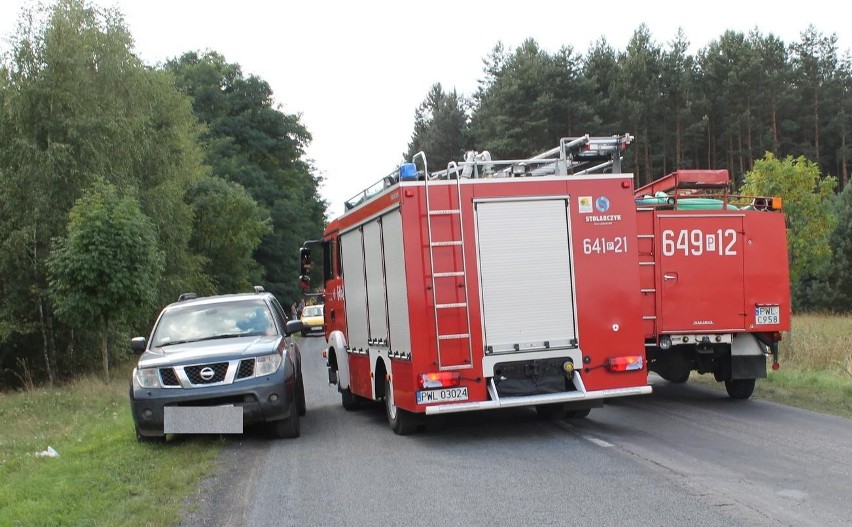 Wypadek pod Mochami. Ucierpiał motocylista