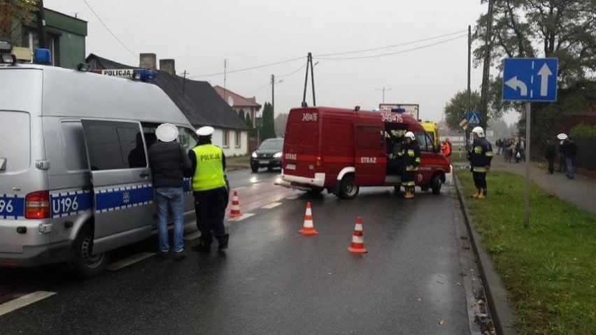 Wypadek w Opatówku na ulicy Łódzkiej
