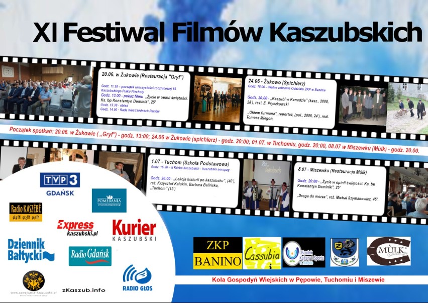 Przed nami XI Festiwal Filmów Kaszubskich, tym razem w kilku miejscowościach gminy Żukowo 