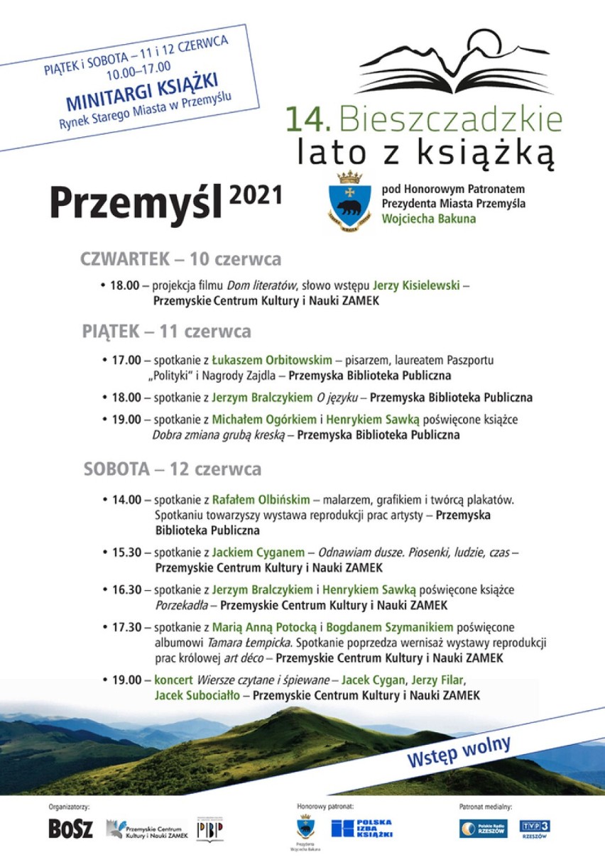 11 i 12 czerwca Bieszczadzkie Lato z Książką w Przemyślu. Przyjadą znane osoby [PROGRAM]