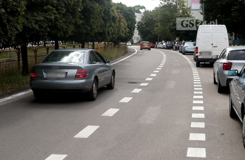 Pasy rowerowe na Dubois w Szczecinie