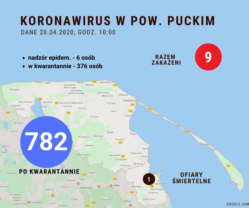 Gdzie są zakażeni w powiecie puckim i w województwie pomorskim? Koronawirus na Pomorzu: mapa online i lista zakażonych wirusem SARS-CoV-19. Liczby, wykresy