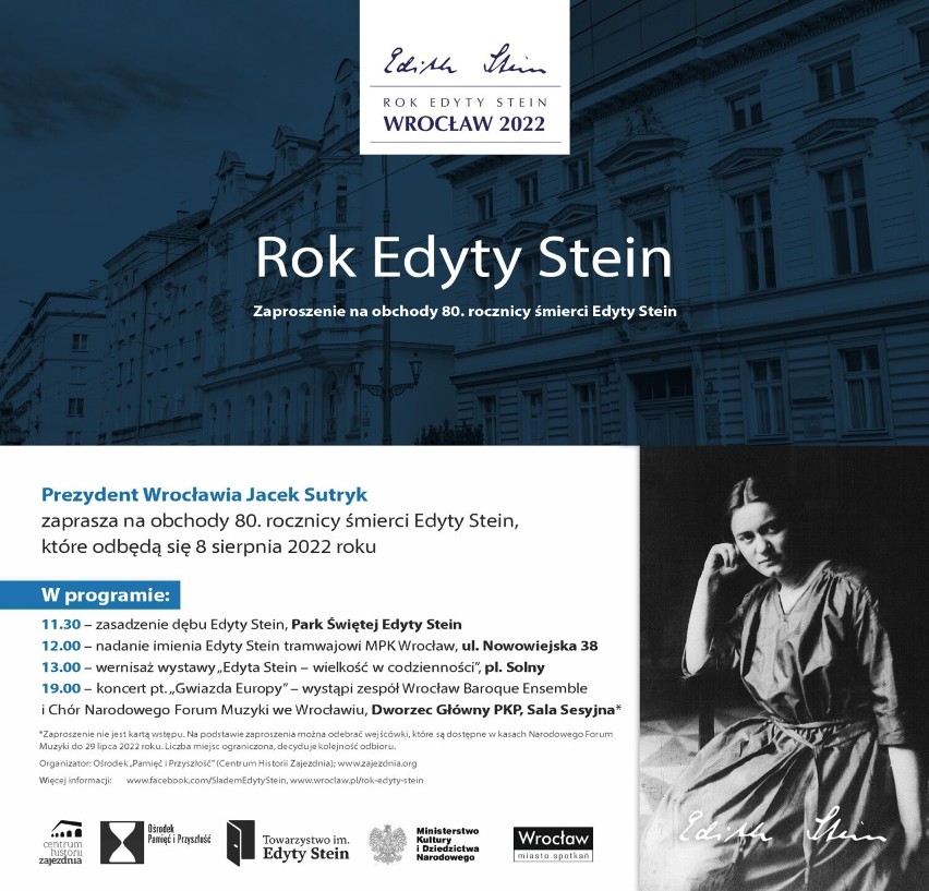 Wrocław odda hołd w 80. rocznicę śmierci Edyty Stein. Będzie wystawa, koncert, tramwaj jej imienia i dąb