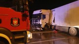 Wypadek na S8 w Studziankach. Tir uderzył w bariery i zablokował trasę ZDJĘCIA