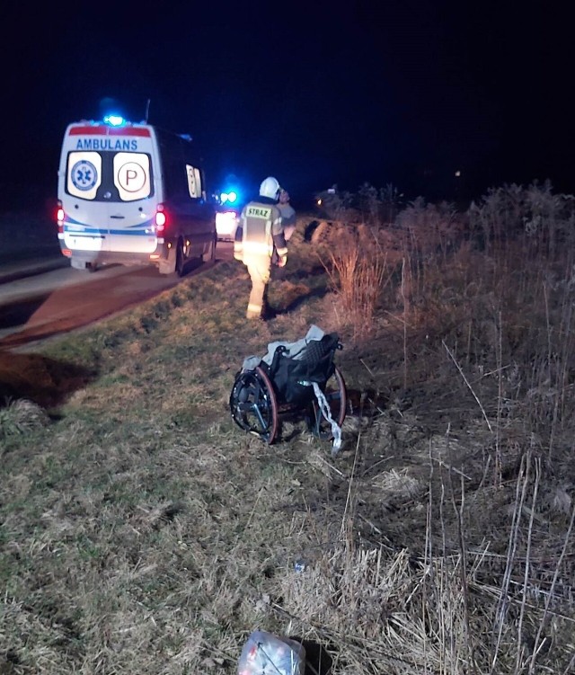 Potrącenie osoby niepełnosprawnej na wózku