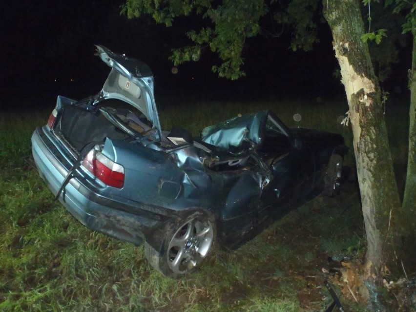 Wrząca Wielka: BMW uderzyło w drzewo