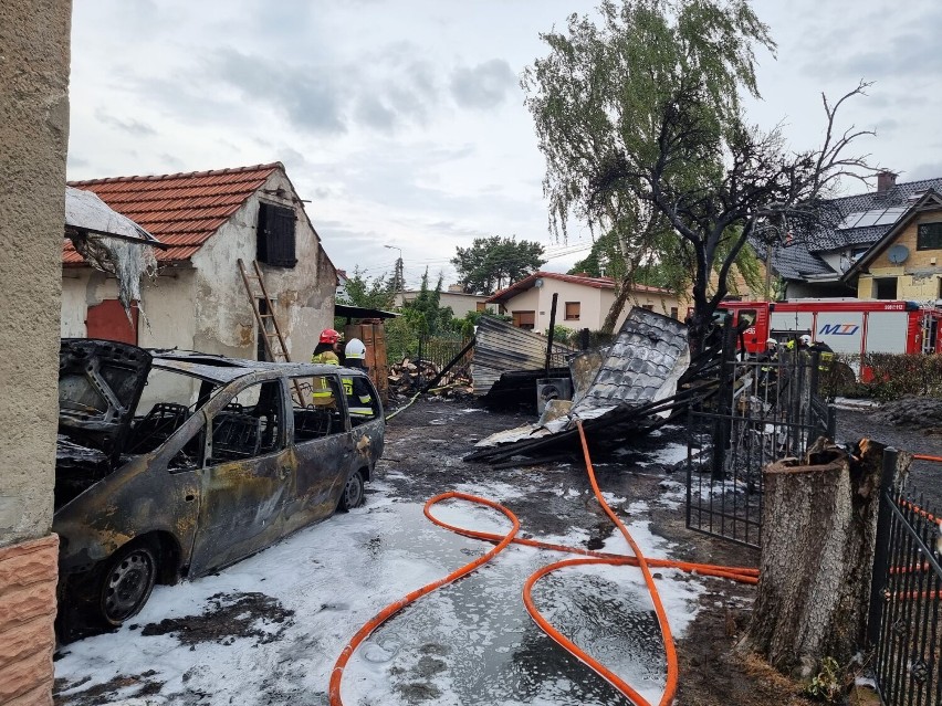 Pożar w Żarach przy ulicy Zgorzeleckiej