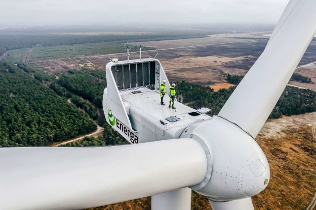 Jedna z największych farm wiatrowych w Polsce została uruchomiona w wielkopolskiej Przykonie
