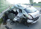 Wypadek w Jędrzejowie. Zderzył się Peugeot i Ford Transit [zdjęcia]