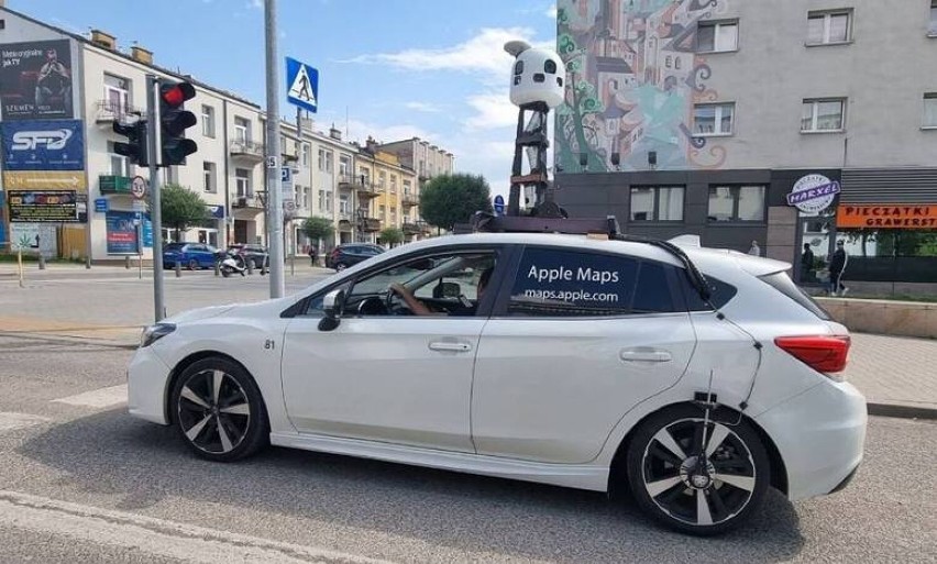 Auto Apple widziane kilka dni temu w Kilecach.